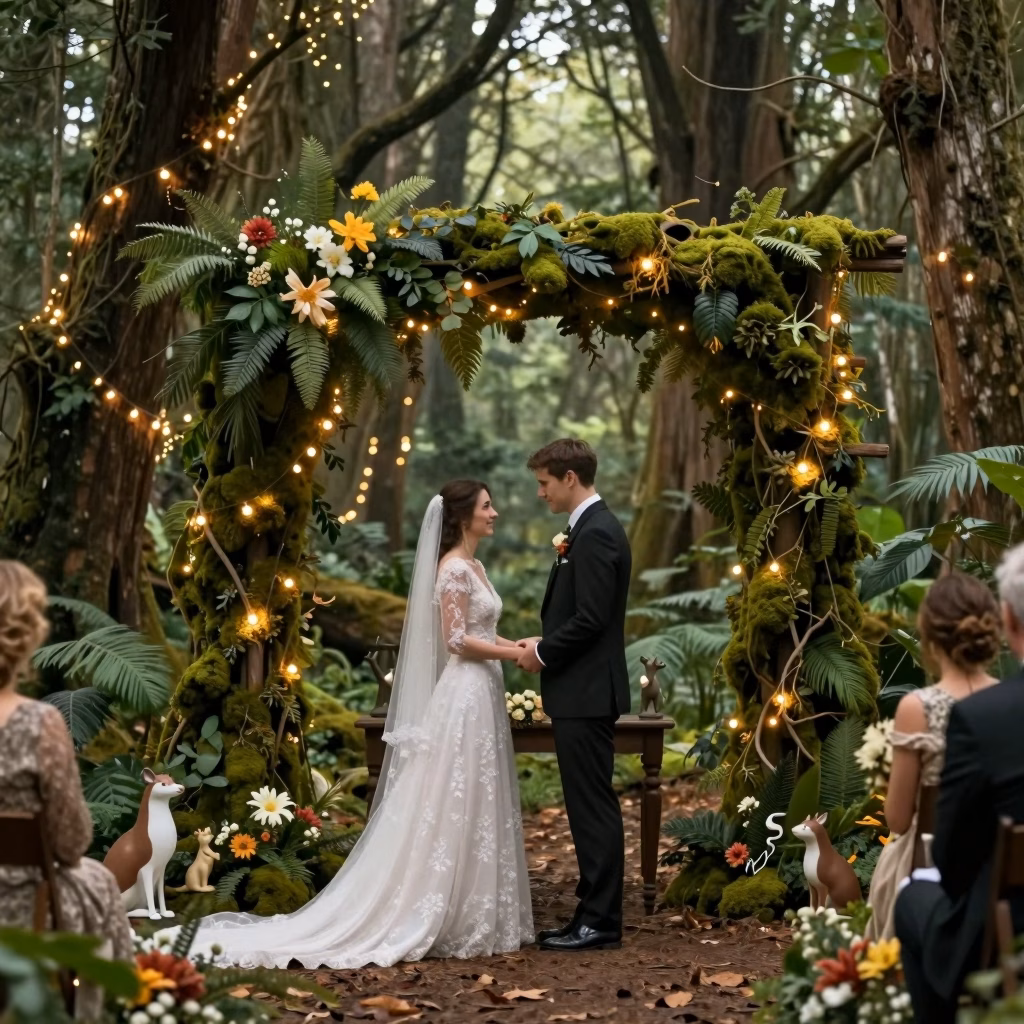 Mariage original th&egrave;me voyage avec d&eacute;corations vintage, valises anciennes et bougies chaleureuses